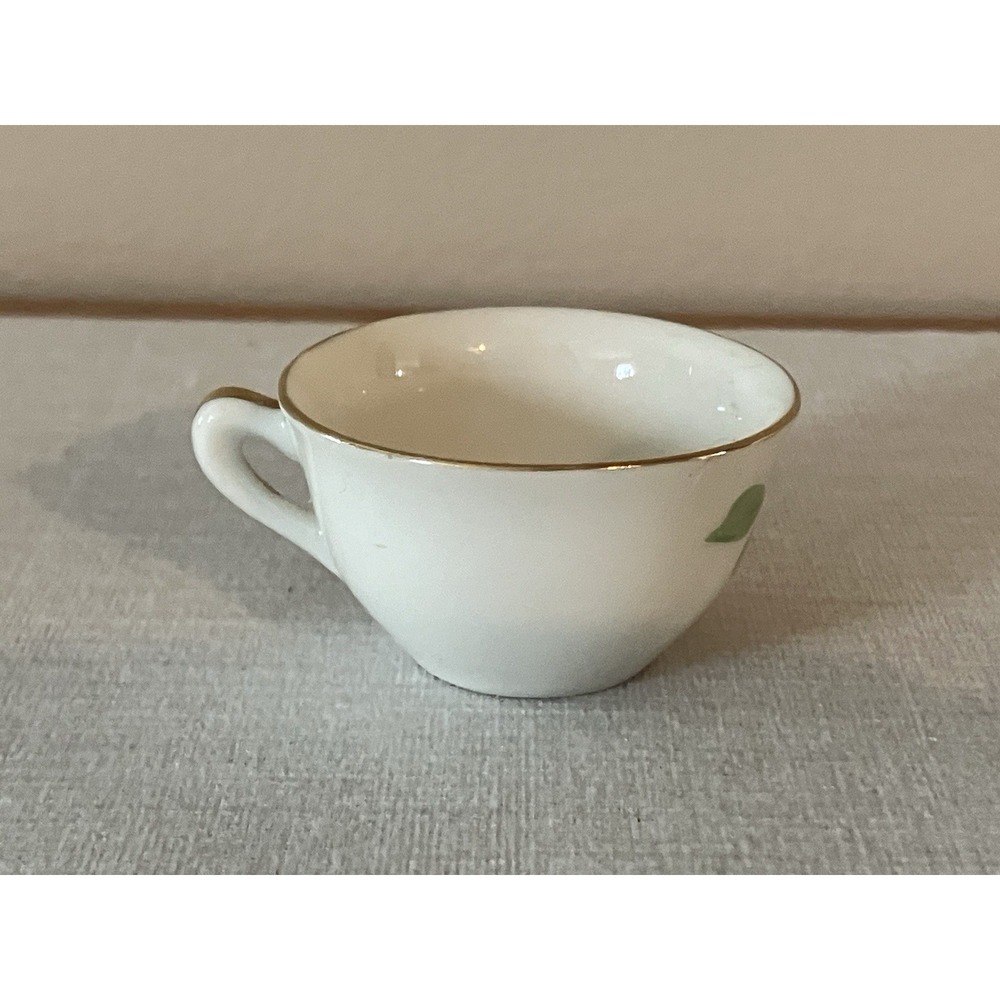 Vintage Napco Hand Painted Miniature Tea Cup w/Saucer Gold Trim - June Rose - Picture 6 of 10
